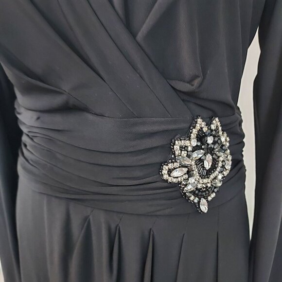 Eliza J New York Black Embellished Formal Dress Size 6 - Picture 3 of 11
